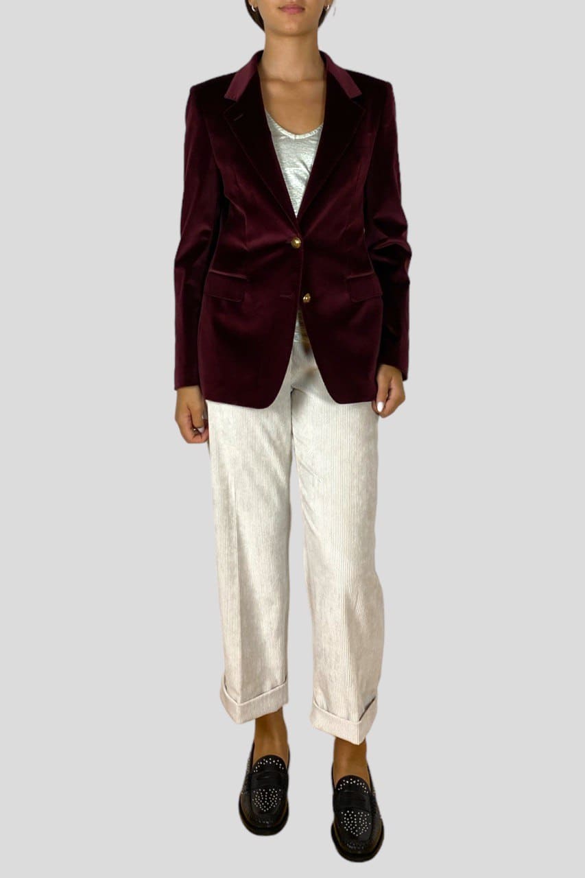 Blazer monopetto Tagliatore in velluto