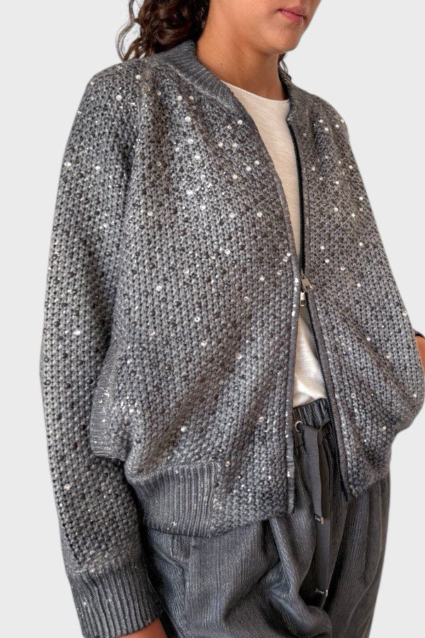 Giacca in maglia laminata Avant toi 1