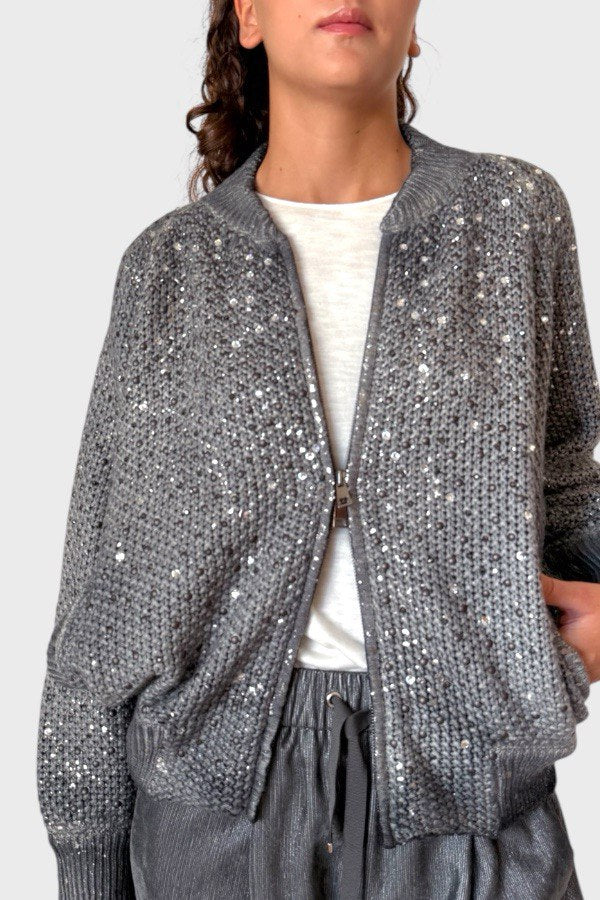 Giacca in maglia laminata Avant toi 2