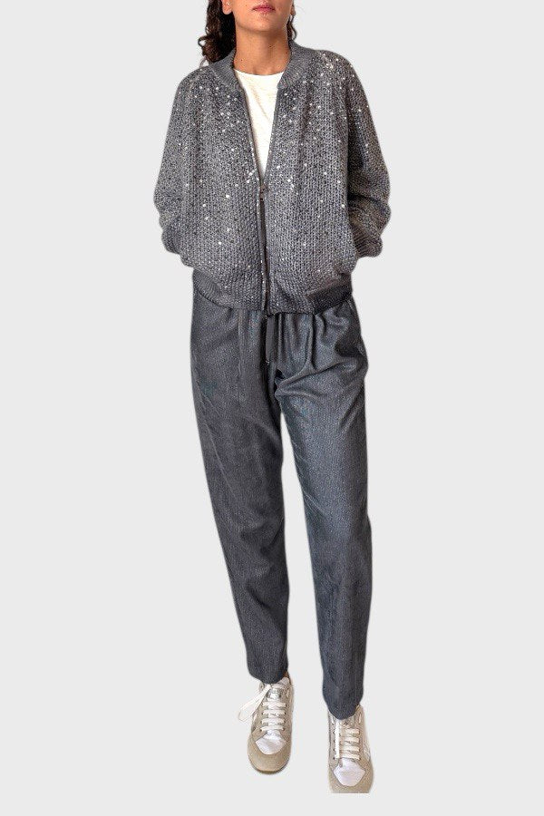 Giacca in maglia laminata Avant toi