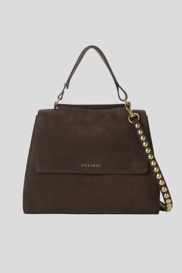 Borsa in pelle scamosciata Orciani Donna Marrone
