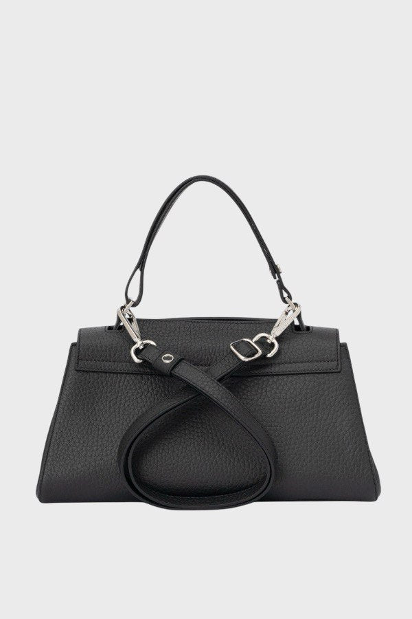 Borsa nera in pelle martellata Orciani 2