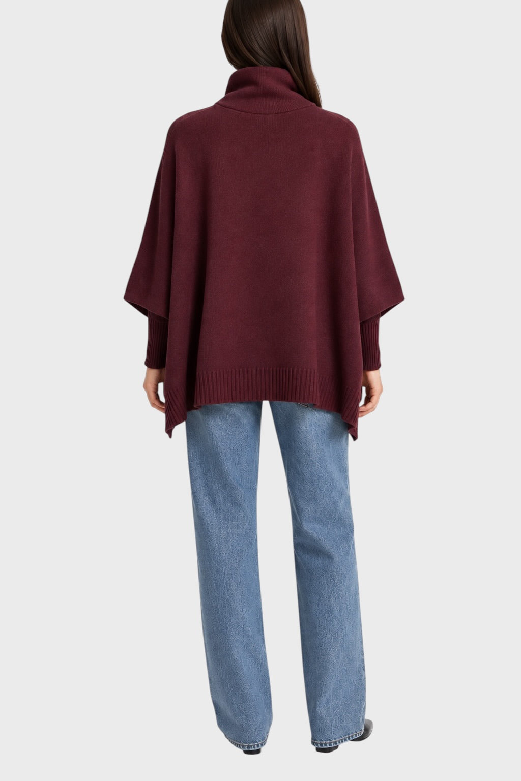 Maglia BE YOU Mantella Dolcevita Merlot