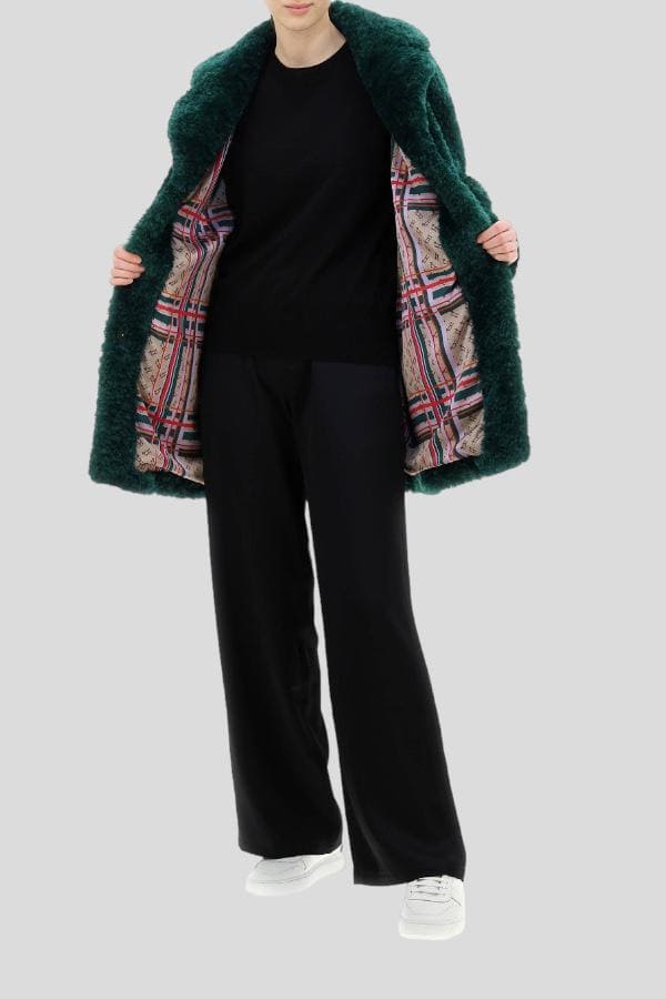 Cappotto Eco Pelliccia verde 1