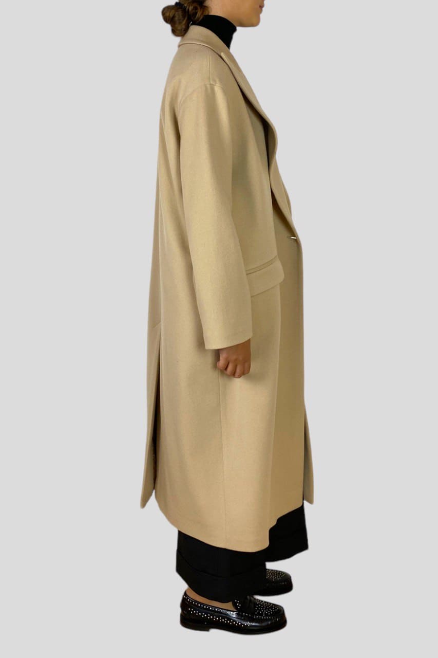Cappotto doppiopetto in lana e cashmere