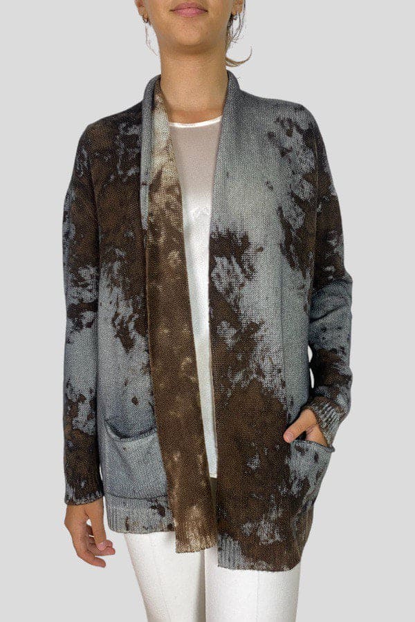 Cardigan Avant Toi lungo fantasia tie dye