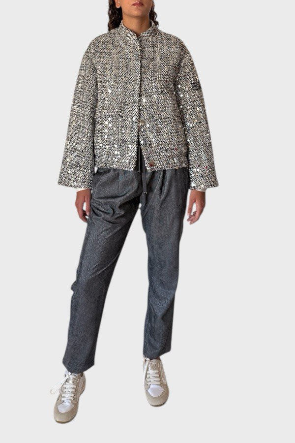 Giacca corta con paillettes Ermanno Firenze