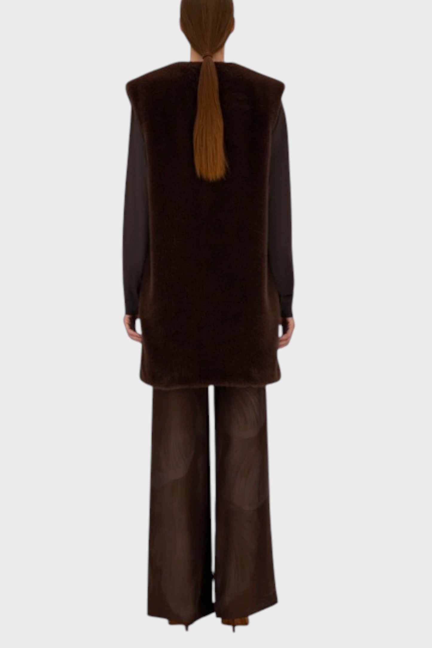 Gilet in eco pelliccia effetto castoro