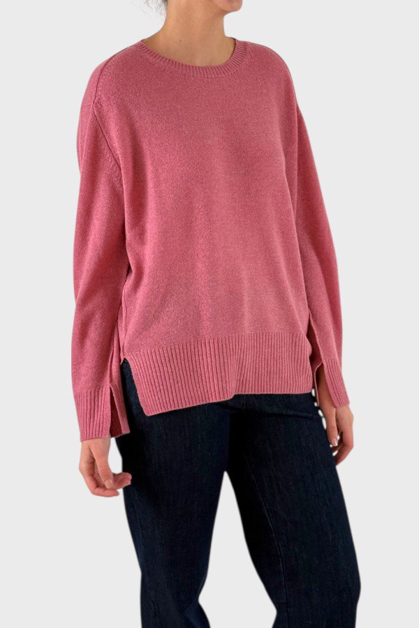 Maglia in cashmere girocollo