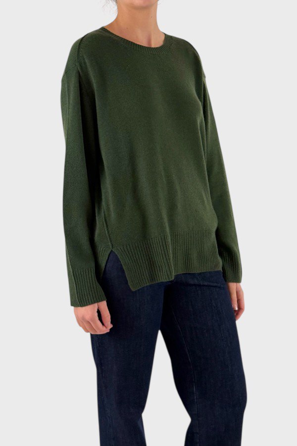 Maglione girocollo  verdone Be You