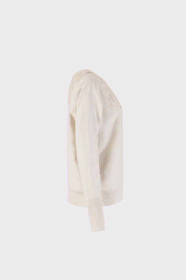 Maglia con inserti di pizzo