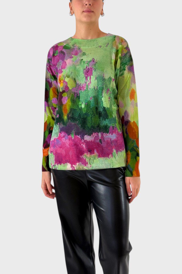 Maglia multicolor il lana merinos 1
