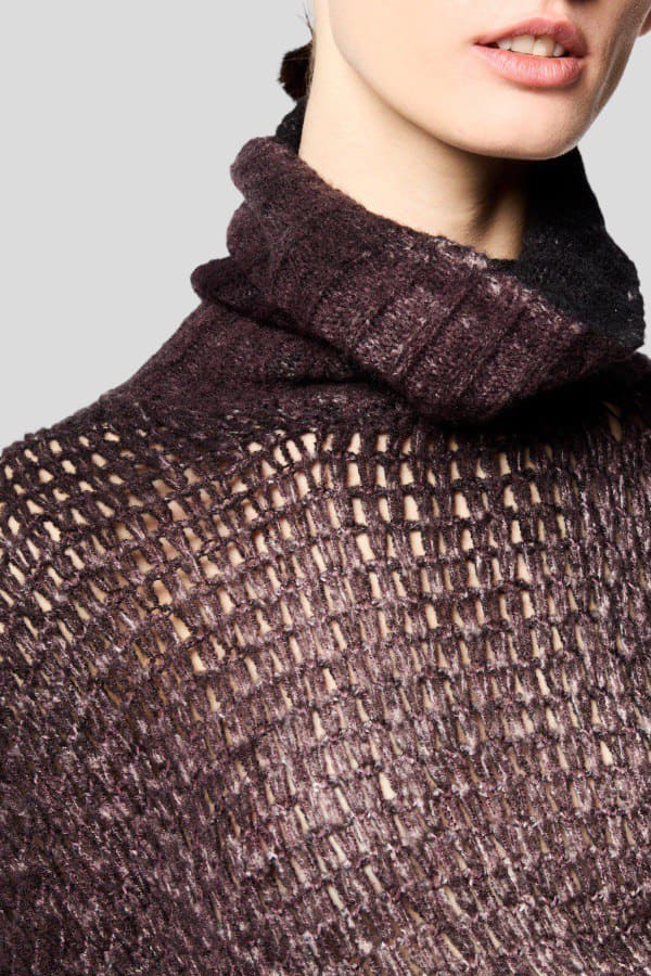 Maglione seta e cashmere collo alto 1