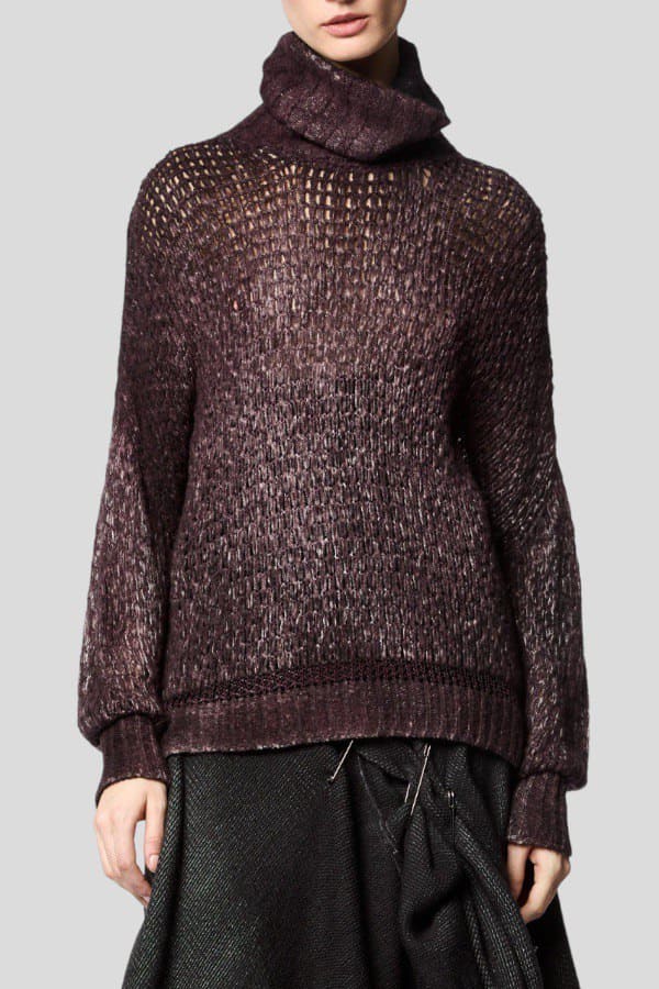 Maglione seta e cashmere collo alto 2