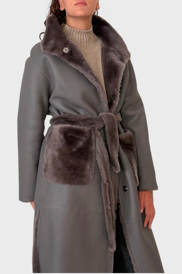 Montone in shearling reversibile 1