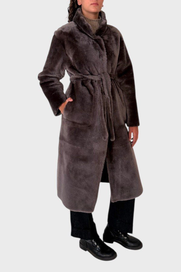 Montone in shearling reversibile