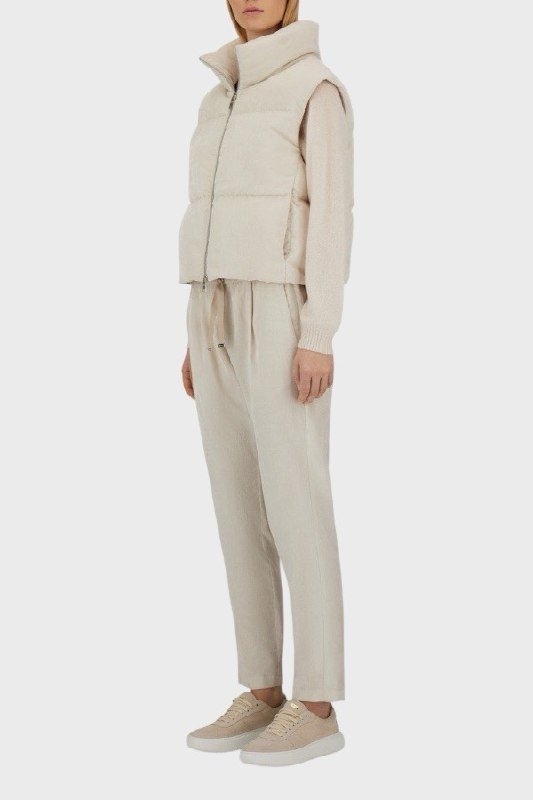 Pantaloni in velluto con coulisse Herno Donna 2