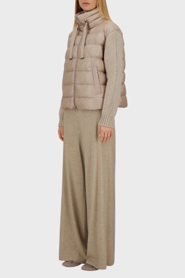 Piumino corto in Nylon in maglia Herno1