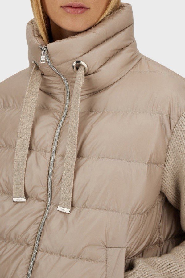 Piumino corto in Nylon in maglia Herno2