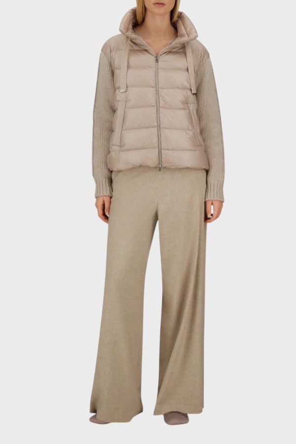 Piumino corto in Nylon in maglia Herno