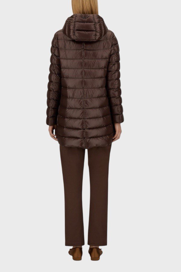 Giacca con cappuccio in Nylon marrone 4