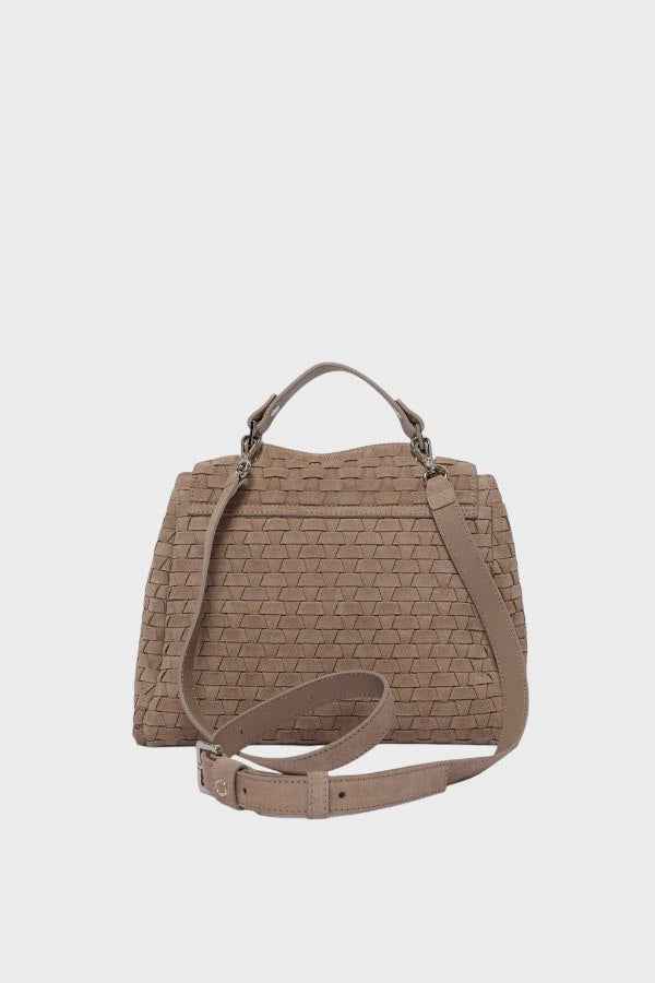 Borsa Donna in Pelle Intrecciata Beige Orciani Donna 2