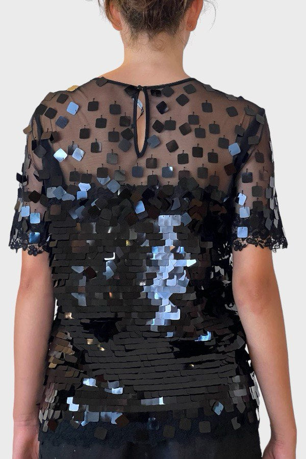 T-Shirt con paillettes Ermanno Scervino