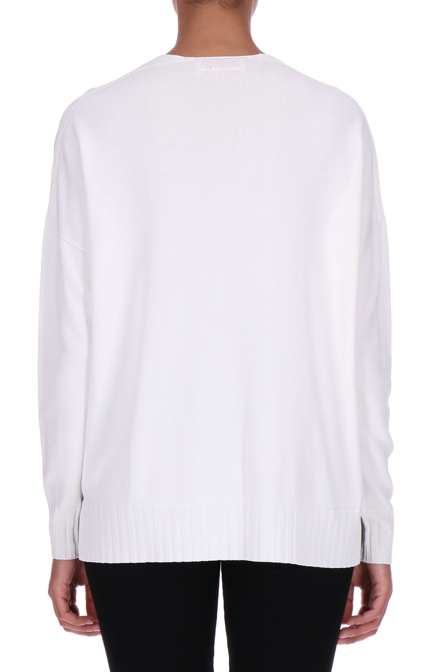 Cardigan bianco ottico