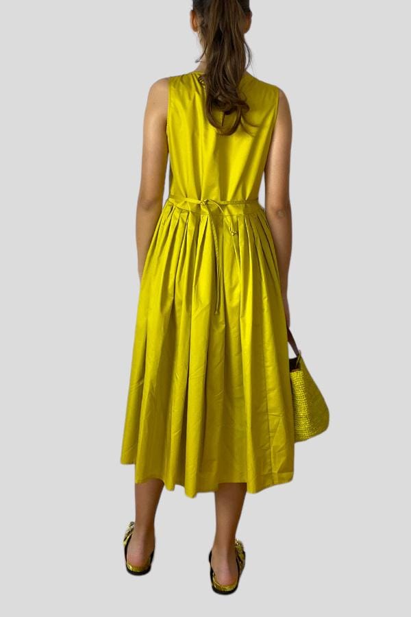 Vestito girocollo ocra 2