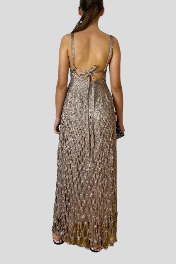 Vestito lurex scollato 2