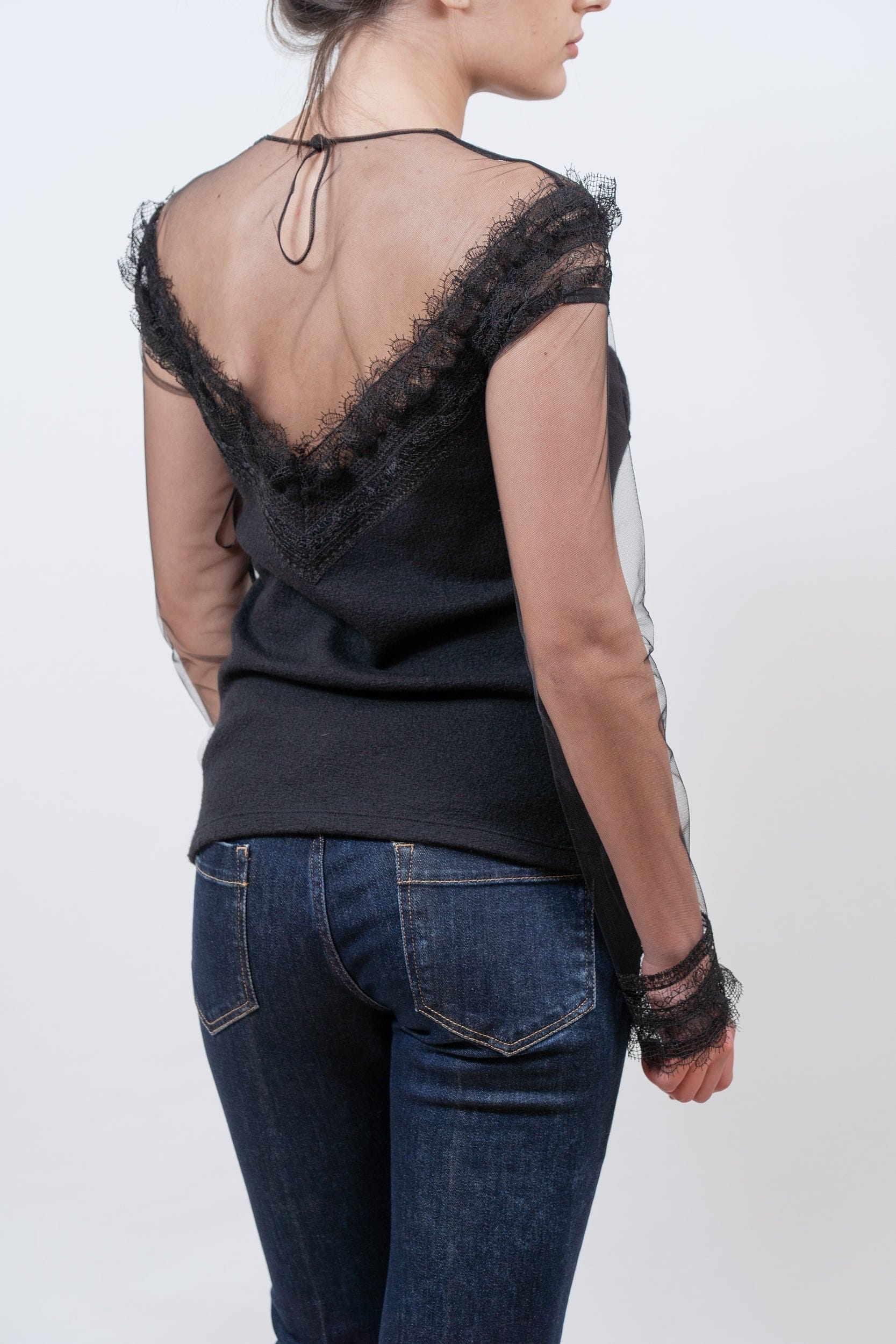 Maglia Scervino in Lana e Tulle 1
