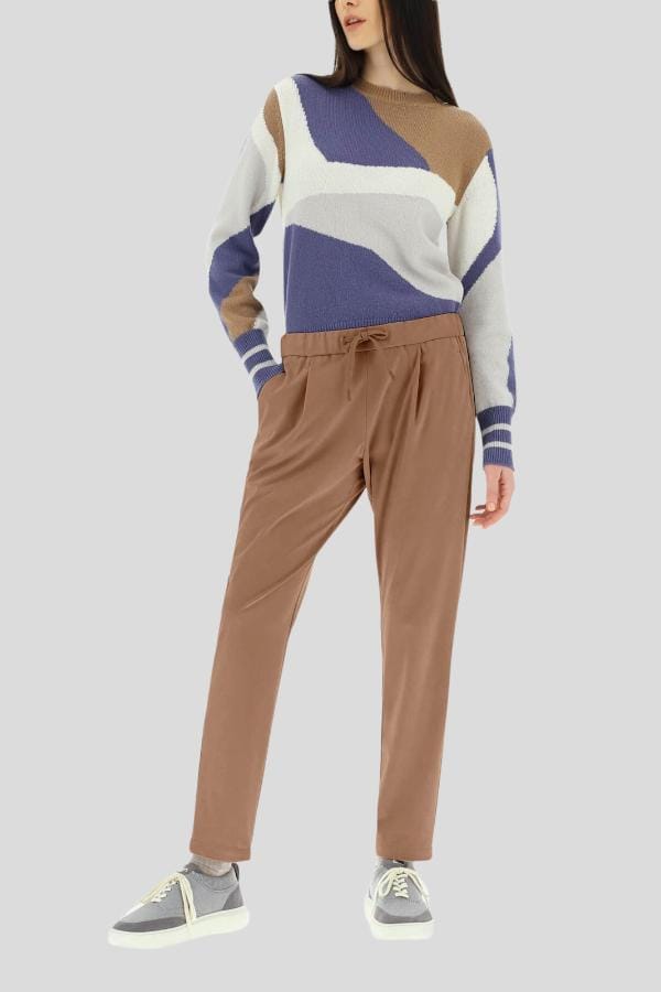 Pantaloni effetto scamosciato