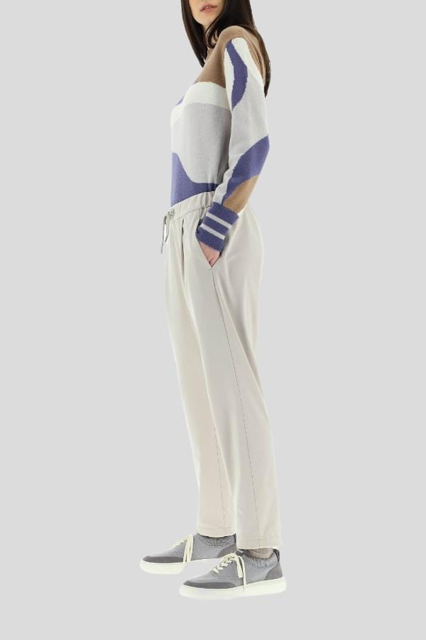 Pantaloni effetto scamosciato