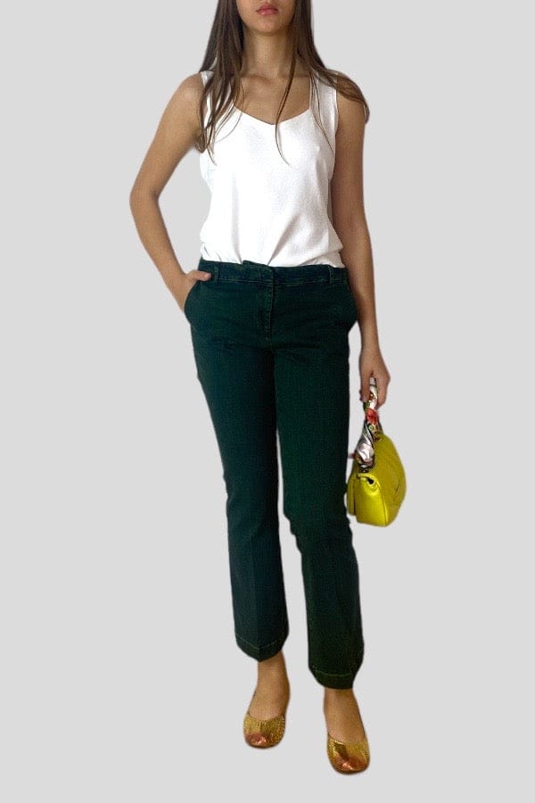 Pantaloni Kiltie in cotone verde