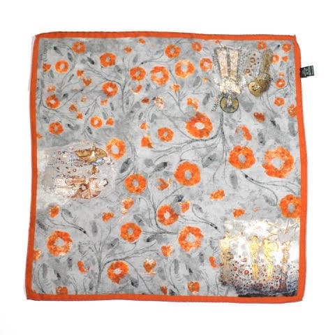 Foulard Fiori e Santi in seta artigianale