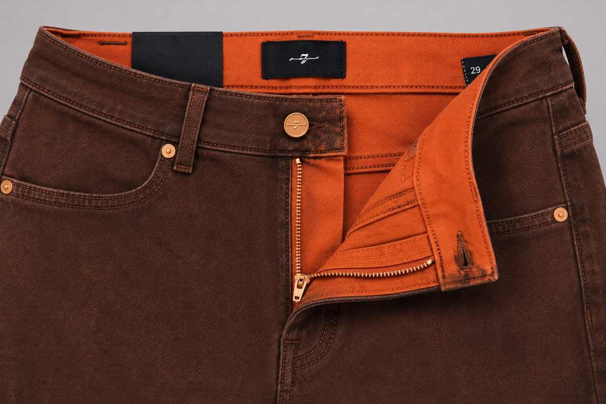 Jeans cognac 7 For All Mankind, dettaglio della vita
