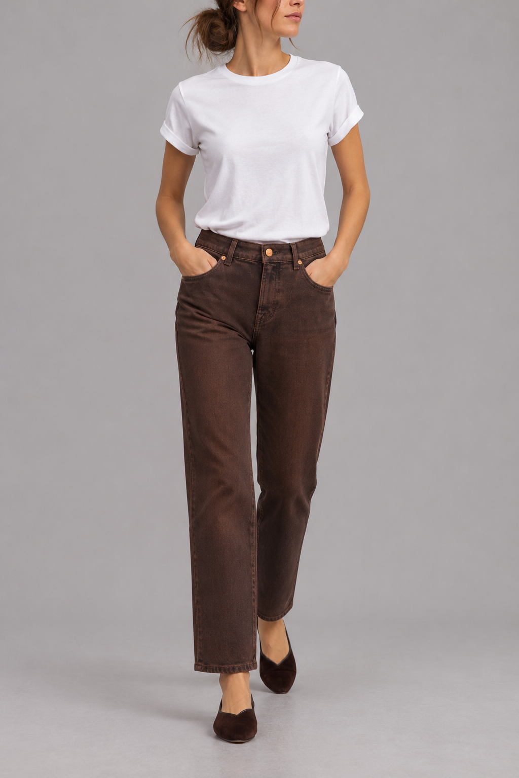 Jeans cognac 7 For All Mankind, vista frontale