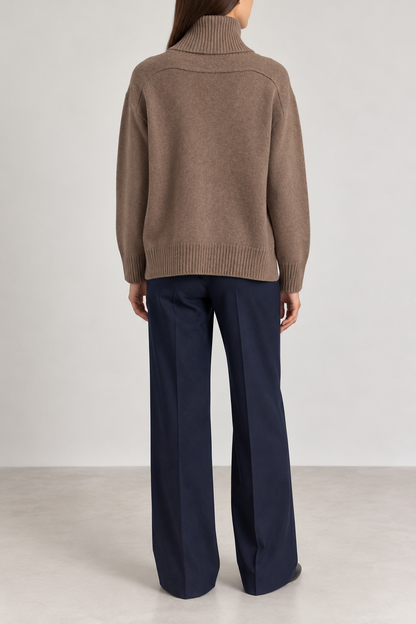 Maglia BE YOU Collo Alto Noisette