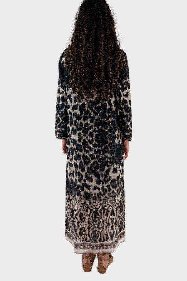 Abito floreale trapezio Pierre Louis Mascia 2