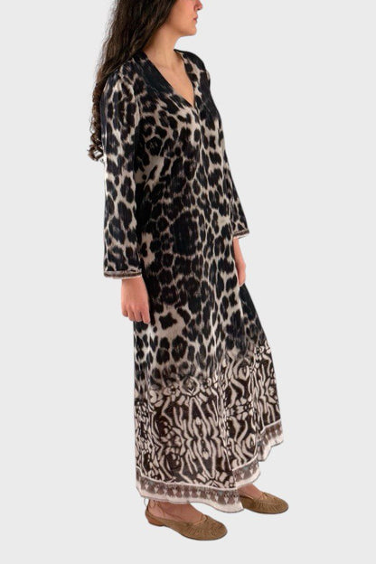 Abito floreale trapezio Pierre Louis Mascia 1