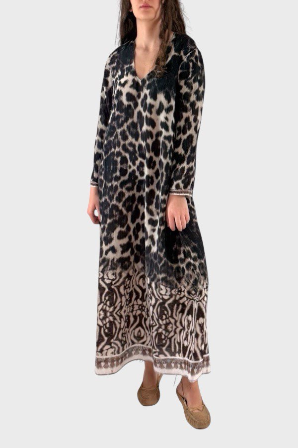 Abito floreale trapezio Pierre Louis Mascia