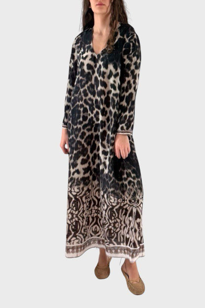 Abito floreale trapezio Pierre Louis Mascia