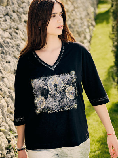 T-shirt Cripta con pietre