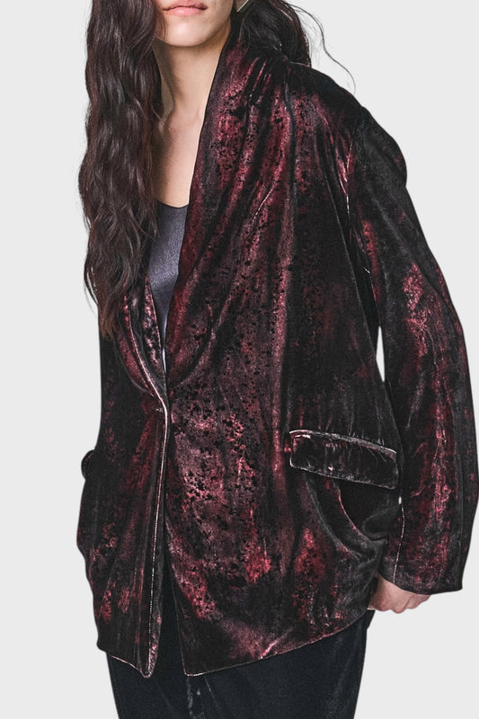 Blazer velluto in seta