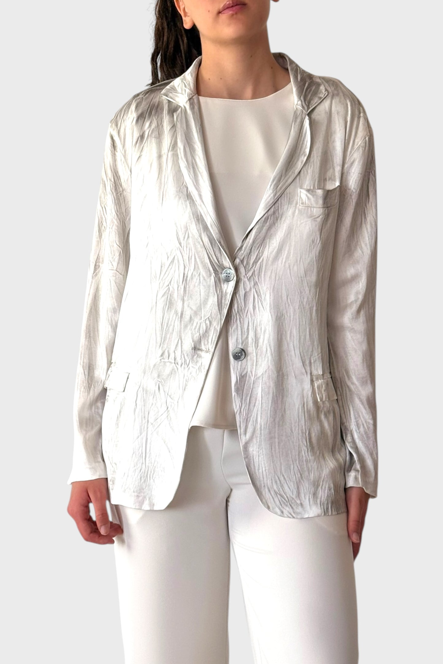 Blazer effetto satinato
