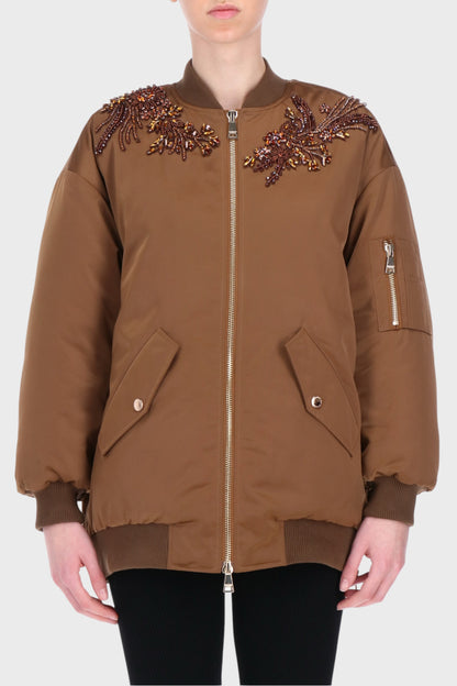 Bomber con ricami gioiello