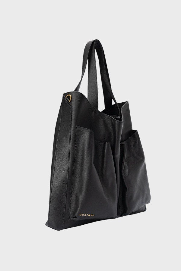 Shopper Orciani in nappa nera 2