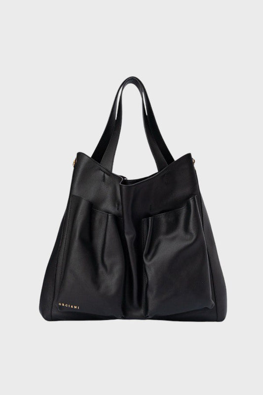 Shopper Orciani in nappa nera