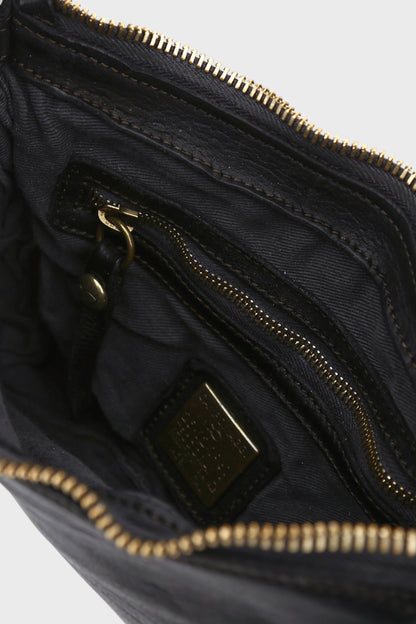 Borsa "EVA" in pelle tinta in capo con borchie