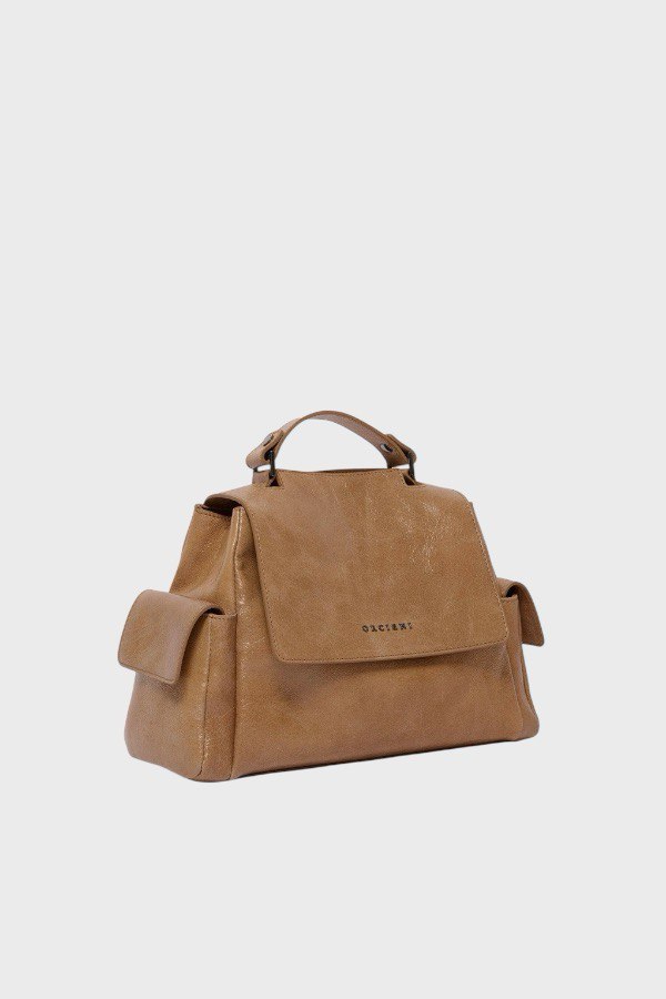 Borsa Orciani Sveva Stark Small in Pelle  biscotto 2